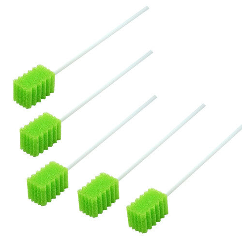 MUNKCARE Treated Dentifrice Oral Swabs- Dental Swabs Mouth Cleaning Sponge Swabs (250pcs, Fruit Green)