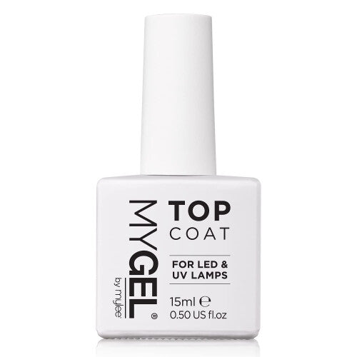 MYGEL by Mylee Nail Gel Polish Top Coat 15ml, UV/LED Soak-Off Nail Art Manicure Pedicure for Professional, Salon & Home Use, Long Lasting, Easy to