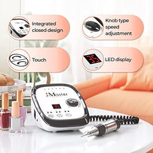 Nail Drill 35000RPM, Electric E File with Touch Control with Foot Pedal & 6 Bits, Safe Nail File Sander for Acrylic Nails Gel Nails, Professional