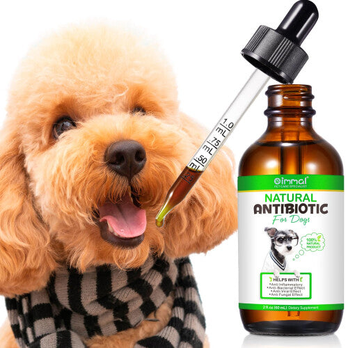 Natural Antibiotics for Dogs,Dog Antibiotics Drops,Dog Itch Relief Pet Antibiotics-Supports Dog Allergy Relief,Anti-Bacterial Effect,Dog Multivitamin