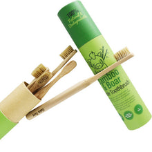 '- Natural Boar Bristle Bamboo Toothbrush - Compostable and Biodegradable