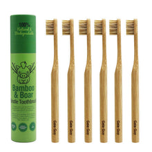 '- Natural Boar Bristle Bamboo Toothbrush - Compostable and Biodegradable