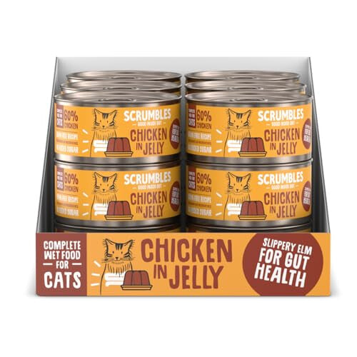 Natural Wet Cat Food, Chicken in Jelly 18x 80g