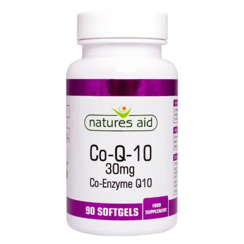 Natures Aid CO-Q-10 30mg (Co-Enzyme Q10), 90 Capsules