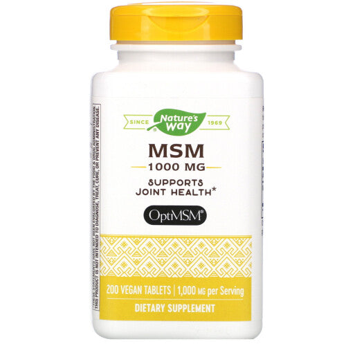 Nature's Way, MSM, 1,000 mg, 200 Vegan Tablets