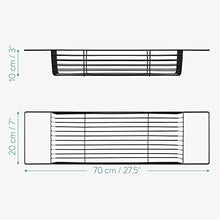 Navaris Wire Bath Tray - Metal Bathtub Caddy Rack - Over Bath Tub Bridge Organiser Storage Shelf - Bath Accessories Holder Basket for Bathtub - B