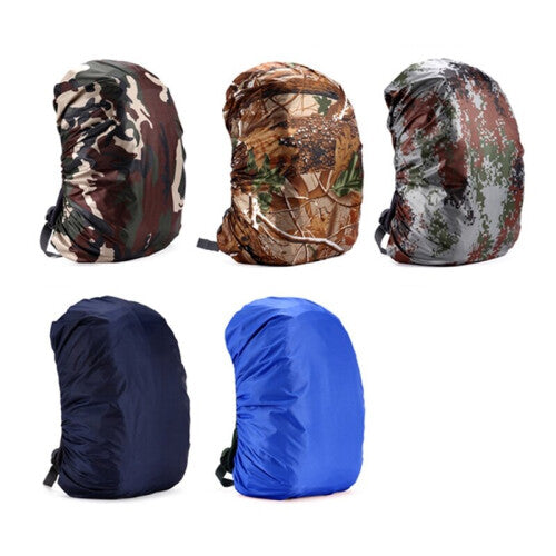 (Navy Blue-35L) 35 / 45L Adjustable Waterproof Dustproof Backpack Rain Cover