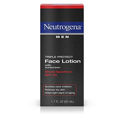 Neutrogena Men Triple Protect Face Lotion with Sunscreen SPF 20 1.70 oz (Pack of 4)