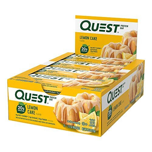 New Quest Nutrition Lemon Cake Bar, 12 Count