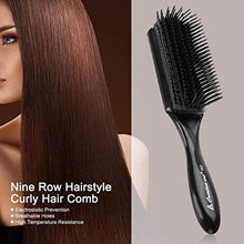 Nine rows of hair combs, frosted anti-static combs for hair styling and smoothing hair, hairstyle rib combs are suitable for salons and home use