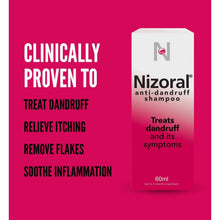 Nizoral Anti-dandruff Shampoo, Treats and Prevents Dandruff, Suitable for Dry Flaky and Itchy Scalp, Contains Ketoconazole - 60ml