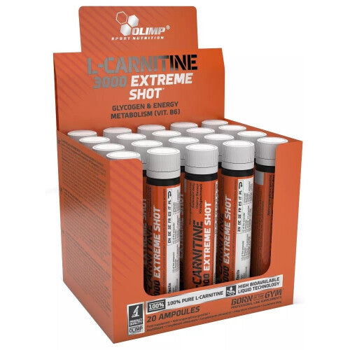 Olimp Nutrition  L-Carnitine 3000 Extreme Shot, Orange, 20 x 25 ml.