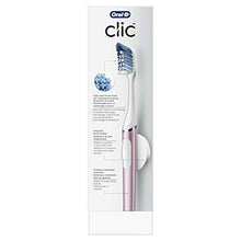 Oral-B Clic Manual Toothbrush (Rose) with 2 Replaceable Brush Heads and Magnetic Brush Mount