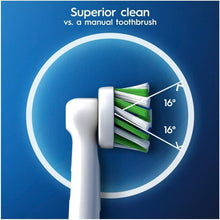 Oral-B Cross Action Electric Toothbrush Head with CleanMaximiser Technology, Angled Bristles for Deeper Plaque Removal, Pack of 4 Toothbrush Heads