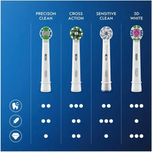 Oral-B Cross Action Electric Toothbrush Head with CleanMaximiser Technology, Angled Bristles for Deeper Plaque Removal, Pack of 4 Toothbrush Heads