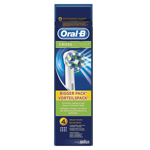 Oral-B Cross Action Refill Heads | Pack of 4