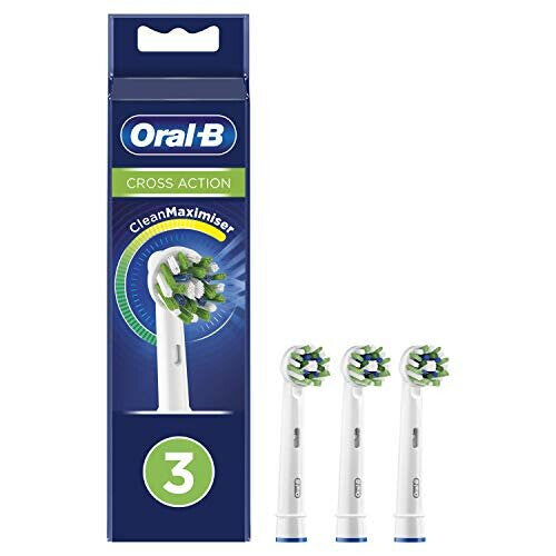 Oral-B CrossAction Electric Toothbrush Heads with CleanMaximiser Technology Pack of 3