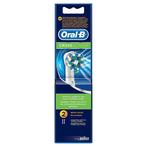 Oral-B CrossAction Electric Toothbrush Replacement Heads - Pack of 2