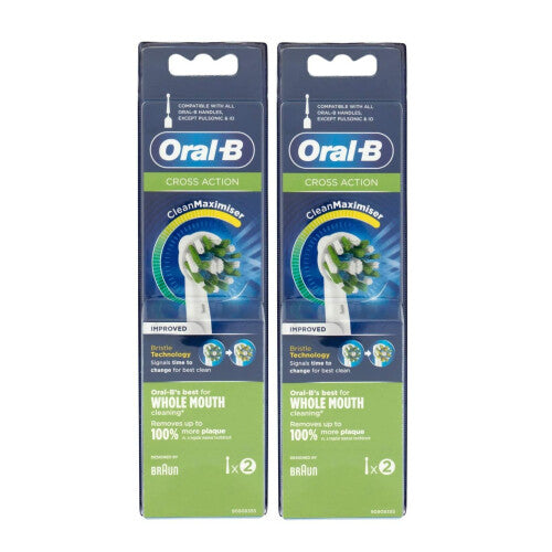 Oral-B CrossAction Replacement Toothbrush Heads Pack of 4