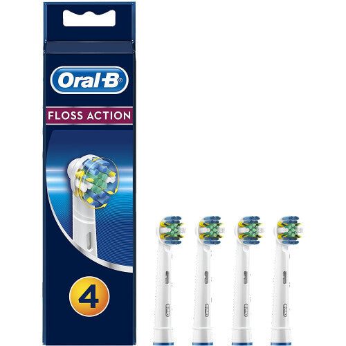 Oral-B Genuine Floss Action Replacement Toothbrush Heads, Refills for Electric Toothbrush, Pack of 4  EB25B4