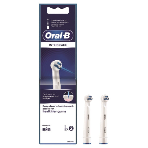 Oral-B Interspace Replacement Rechargeable Toothbrush Heads - Pack of 2