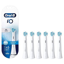 Oral-B iO Ultimate Clean Electric Toothbrush Head, Twisted & Angled Bristles for Deeper Plaque Removal, Pack of 6, Suitable for Mailbox, White