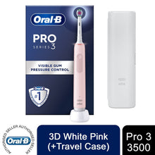 Oral B Pro 3 3500 Electric Rechargeable Toothbrush Head & Travel Case