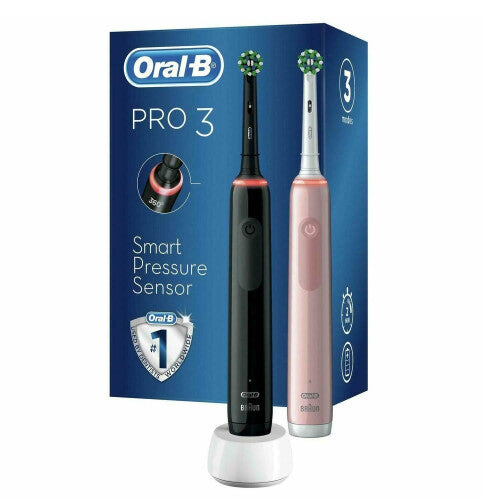 Oral B Pro 3 3900 Electric Toothbrush - Black / Pink