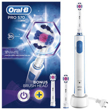 Oral B Pro 570 Electric Toothbrush 3D White with Refill Head