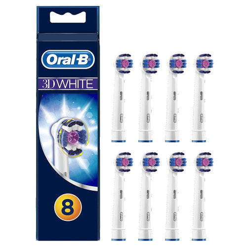 Oral-B Sensi 3D White Replacement Electric Rechargeable Toothbrush Heads, Pack of 8