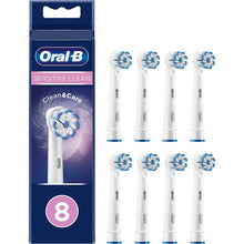 Oral-B Sensitive Clean Replacement Brush Heads x 8 Original Refill for Electric Toothbrush, White, 200 Gram