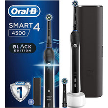 Oral-B Smart 4 4500 CrossAction Electric Toothbrush Rechargeable, 1 App Connected Handle, 3 Modes, Pressure Sensor, 2 Brush Heads, 1 Travel Case, 2