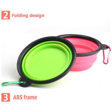 (Orange And Black) Portable Pet Silicone Bowl