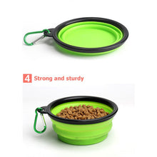 (Orange And Black) Portable Pet Silicone Bowl