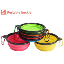 (Orange And Black) Portable Pet Silicone Bowl