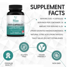 Oxy-Capsule Magnesium Compound - Vegan Oxygen Powder Natural Colon Cleanser - Gas Relief, Bloating Relief, Constipation Relief - Intestinal Cleanser