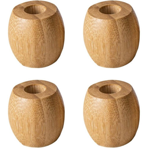 Pack of 4 Bamboo Toothbrush Holders Sustainable Plastic Container