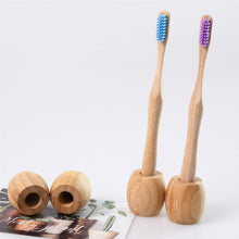 Pack of 4 Bamboo Toothbrush Holders Sustainable Plastic Container