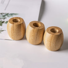 Pack of 4 Bamboo Toothbrush Holders Sustainable Plastic Container