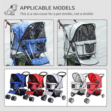 PawHut Dog Stroller W/ Rain Cover, Foldable Pet Pram for S, XS Dogs, Grey