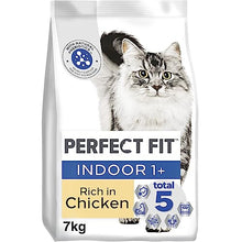 Perfect Fit Indoor Adult 1+ Complete Dry Cat Food for Adult Cats Aged 1+ Years, Rich in Chicken, 1 Bag (7 kg)