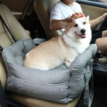 Pet Dog Car Seat Booster Car Bed with 3 Storage Pockets Travel