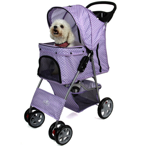 Pet Dog Puppy Stroller Pram Pushchair in Purple