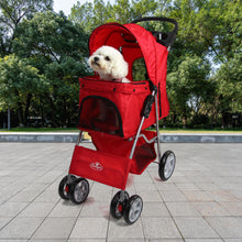 Pet Dog Puppy Stroller Pram Pushchair in Red Easipet