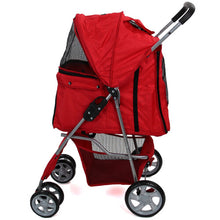 Pet Dog Puppy Stroller Pram Pushchair in Red Easipet