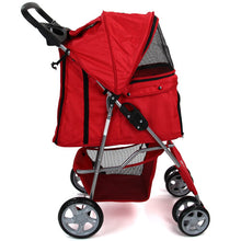 Pet Dog Puppy Stroller Pram Pushchair in Red Easipet