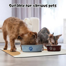 Pet Feeding Mat Absorbent Dog Mats for Food Water Bowl, Quick Dry Easy Clean Pets Water Dispenser Mat Non Slip Comfortable Cats Puppy Supplies Dog