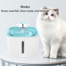 Pet Fountain Water Dispenser Dog Water Fountain ,Super Quiet Flower Automatic Electric Water Bowl with LED Light