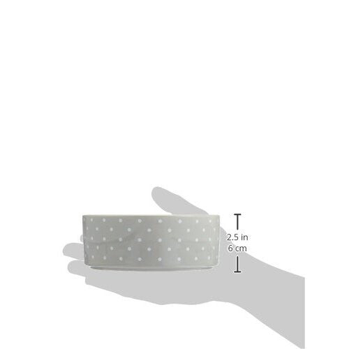 Petface Grey Spots Ceramic Bowl, 15 cm