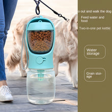 (pink, 350ml) Portable Dog Cat Water Bottle with Storage Food and Water for Puppy Pets dogs Feeder Bowl Outdoor Travel Pet supplies